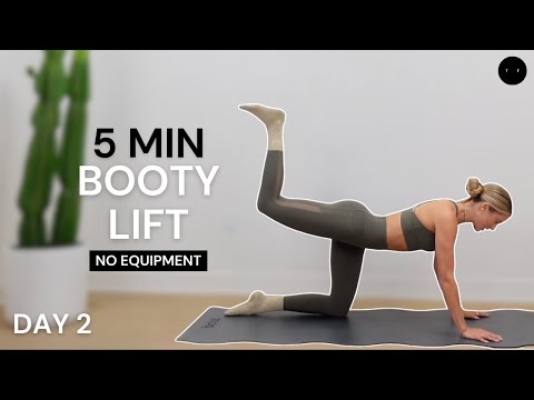 5 Min Booty Lift Pilates | Lift & Strengthen (No Equipment)