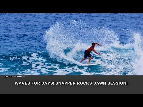 TODAY! Surfing Snapper Rocks Dawn Sesh. A Little Smaller With Great Waves! Tuesday 13th January 2026