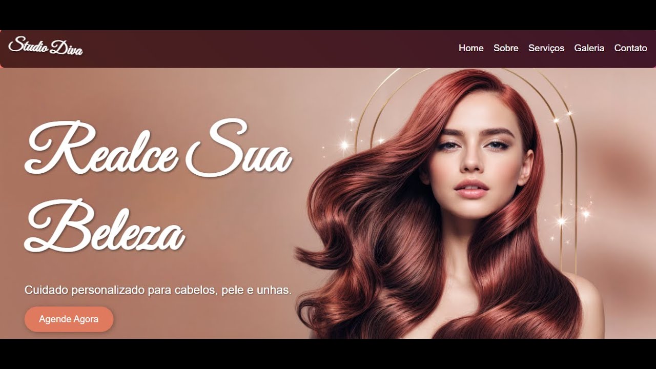 site em html e css responsivo salão de beleza