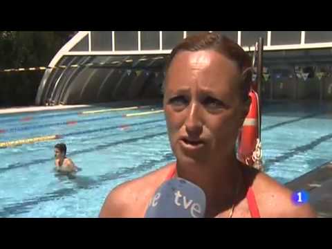Reportaje en el Real Canoe en Telediario sobre el cloro en las piscinas.