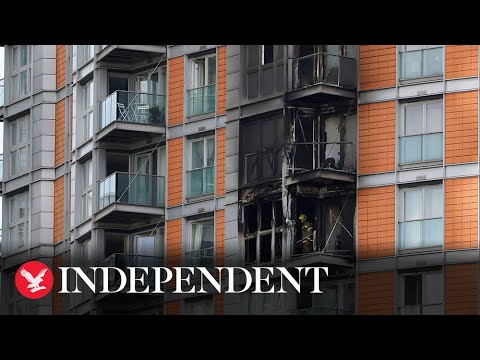 Fire breaks out at London tower block ‘covered in Grenfell cladding’