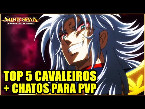 TOP 5 MELHORES CAVALEIROS PARA PVP! FIZ UMA VIRADA NO ZÉ FIGURINHA KK SAINT SEIYA AWAKENING