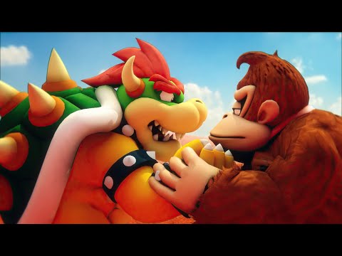 Godzilla x Kong meme but it's Bowser and Donkey Kong