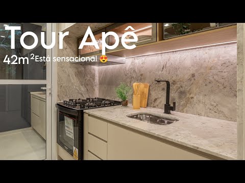 TOUR APÊ 42M² - ESTA SENSACIONAL - Tour apartamento 42m² - Apartamento modelo lindo 😍💫