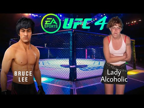 UFC4 | Bruce Lee vs Lady Alcoholic (EA Sports UFC 4)