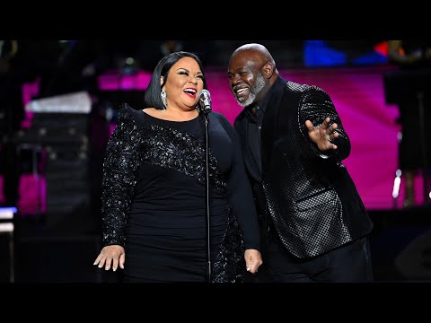 Tamela Mann and David Mann, Inspirational Impact Honor recipients during TV One Urban One Honors