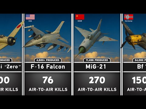 Top Aircraft With the Most Air-to-Air Kills! Some of Them You Won't Believe!