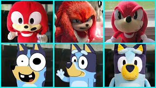 Sonic The Hedgehog Movie KNUCKLES vs BLUEY Uh Meow All Designs Compilation 2