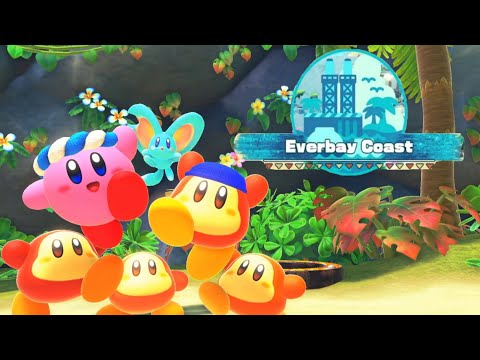 Kirby and the Forgotten Land | Everbay Coast - Abandoned Beach | 100% Walkthrough