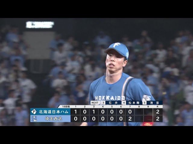 【7回裏】スーパープレー!! ファイターズ・五十幡亮汰 落ちたら勝ち越しの場面でスライディングキャッチ!! 2025年8月26日 埼玉西武ライオンズ 対 北海道日本ハムファイターズ