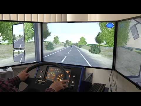 Testphase: LKW-Fahrsimulator am ZAWM