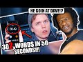 FAST RAP - 302 Words In 50 Seconds (REACTION)
