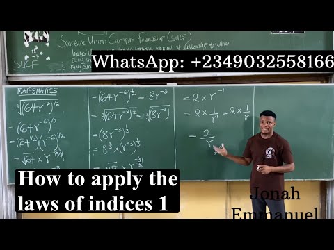 Indices 2 | How to apply the Laws of Indices | Indices Examples #jonahemmanuel #excellenceacademy