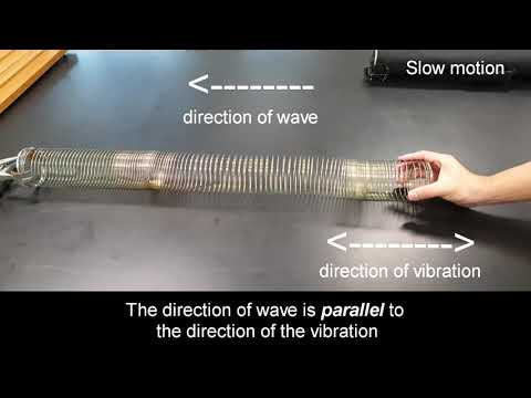 Longitudinal wave using slinky coil