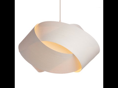 Scandinavian Modern White Wood Chandelier