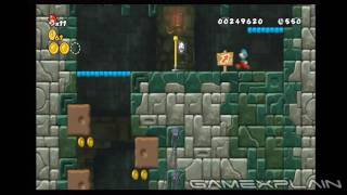 New Super Mario Bros. Wii Level 1 Castle 1 Star Coins