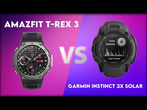 Amazfit T-Rex 3 vs Garmin Instinct 2X Solar Comparison