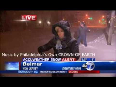 New Jersey Metalhead Videobombs Local News Reporter During A Snowstorm to music of Crown of Earth.