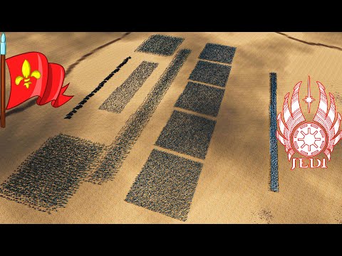 1000 Jedi Knights vs Medieval Army | Ultimate Epic Battle Simulator 2 #uebs2