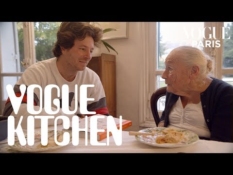 French chef Jean Imbert and his grandma cook crème caramel | Vogue Paris