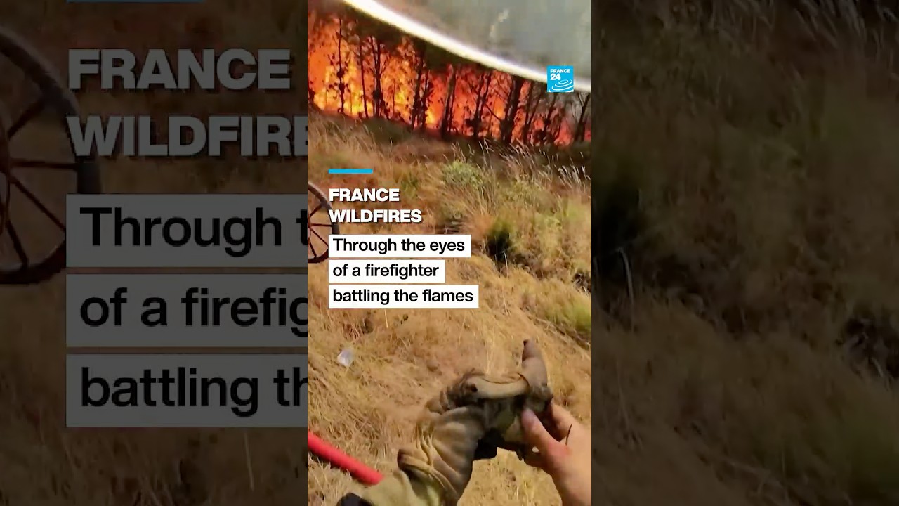 Firefighter films wildfire using smart glasses in France's Gironde • FRANCE 24 English