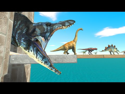 Dinosaur Race: Escape Or Be A Delicious Meal For Gourmets?| Animal Revolt Battle Simulator