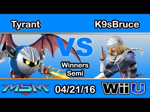 MSM 42: NME | Tyrant (Metaknight) Vs. K9sBruce (Sheik) WInners Semi - Smash Wii U