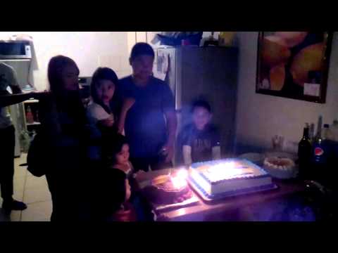 Jun Jun singing Happy Birthday