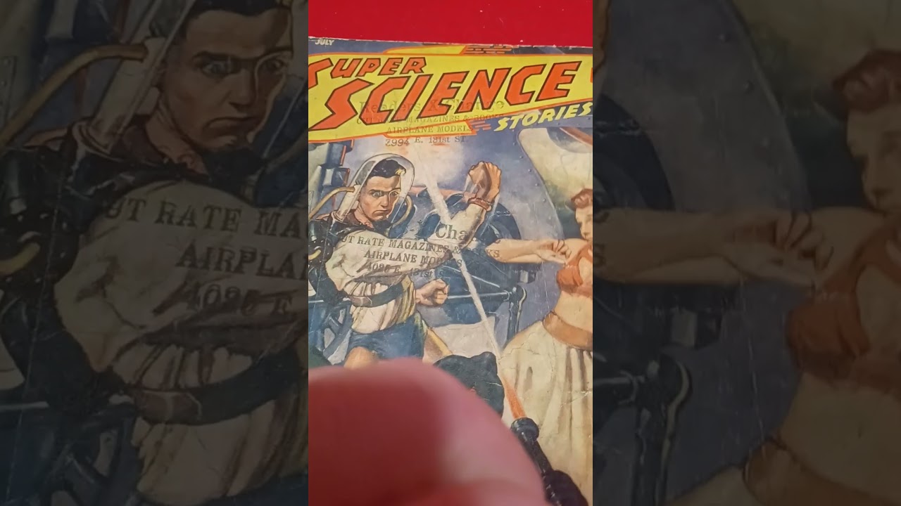 Super Science Stories July 1940 Vol1 #3 Racy Cover Art rough but cool #pulp #sciencefiction