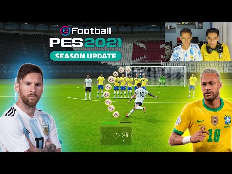 NEYMAR x MESSI FREE KICK CHALLENGE PES 2021 BRAZIL x ARGENTINA ‹ Rikinho ›