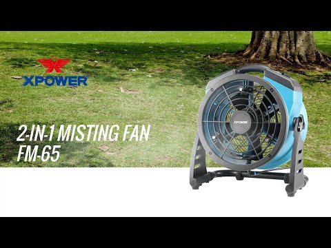 XPOWER FM-65 Multi-purpose Misting Fan and Air Circulator Video