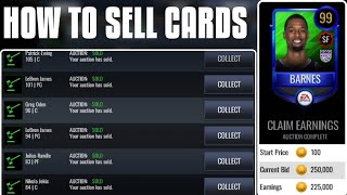 HOW TO SELL YOUR CARDS IN NBA LIVE MOBILE 20!!!