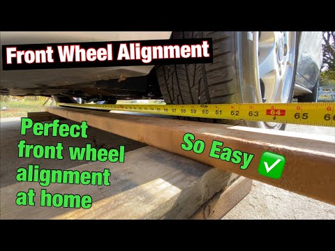 DIY front wheel alignment at home. 100% perfect (so easy)