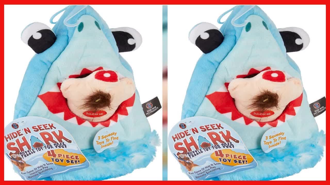 Bow Wow Dog Toy, Shark Hide & Seek, Taco Plush Dog Toy, Pet Set Teeth
