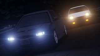 【頭文字Dリメイク】Initial D AE86 vs EVO3 in Blender 【Initial D × Blender】
