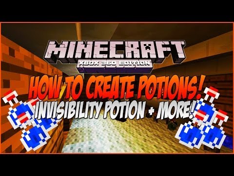 RealSykes - Minecraft How to Create Potions! Invisibility Potion, Night Vision Potion! Xbox 360 Edition TU14