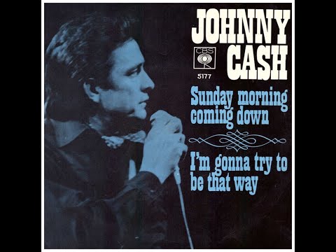 Johnny Cash "Sunday Morning Coming Down" mono promo 45 vinyl