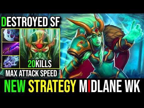 NEW Style Mid [Wraith King] Super Max Attack Speed With Moon Shard - Destroyed SF 20Kills | DotA 2