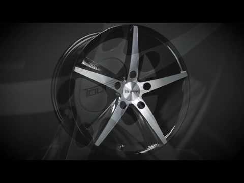 TOUREN WHEELS - TR72 - BLACK W/ MACHINED FACE