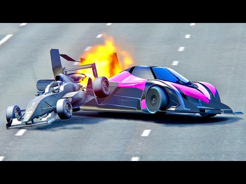 Devel Sixteen 2014 GTR vs Formula Jet Engine - Drag Race 20 KM