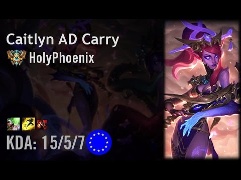 Caitlyn AD Carry vs Jhin - HolyPhoenix - EUW Challenger Patch 6.9