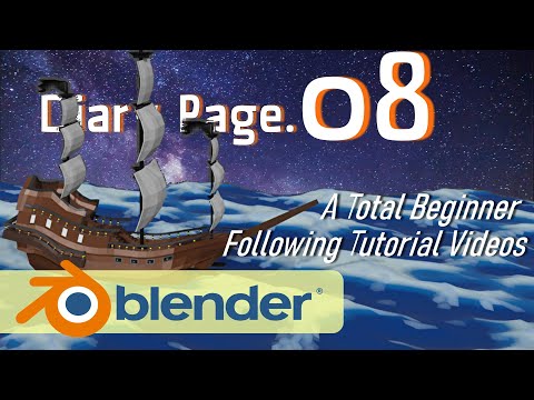 [Blender] PirateShip (Part2) - A Total Beginner Follows YouTube Tutorial Videos -08-
