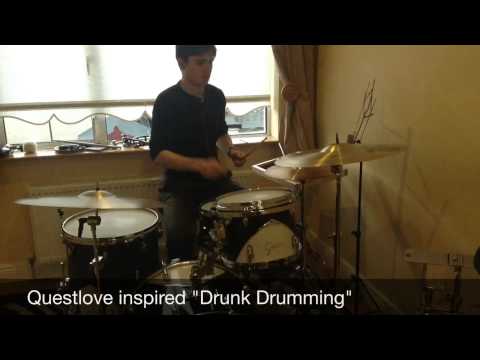 Questlove Inspired "drunk drumming"/ playing behind the beat