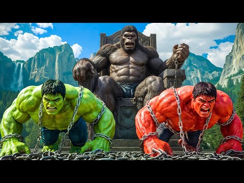 KING KONG VS RED HULK AND HULK EPIC BATTLE! : The confrontation begins on a military cargo plane !