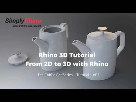 Simply Rhino - Rhino3d Tutorial - From 2D to 3D with Rhino - (1 of 3)