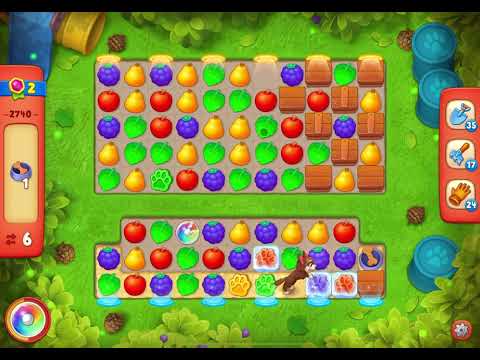 GardenScapes Level 2740 no boosters (17 moves)