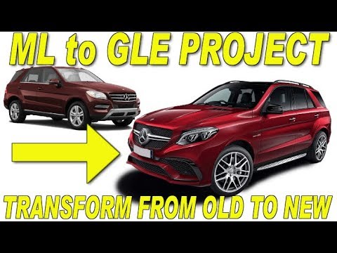 Rebuilding A Wrecked copart 2013 Mercedes ML 350 to a GLE 63 AMG look W166 Pt 5
