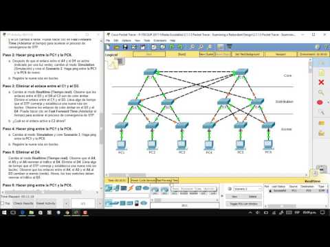 2.1.1.5 Packet Tracer - Examining a Redundant Design