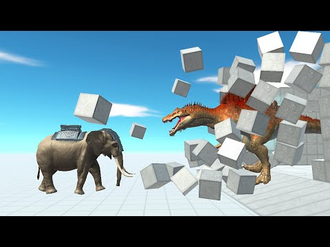 REMASTERED ELEPHANT vs SECRETS UNIT in a Destructible Building | ANIMAL REVOLT BATTLE SIMULATOR