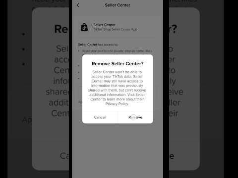 UNLINK TikTok Account from TikTok Shop Seller #tiktok #tiktokshop #viral #tiktoktutorial